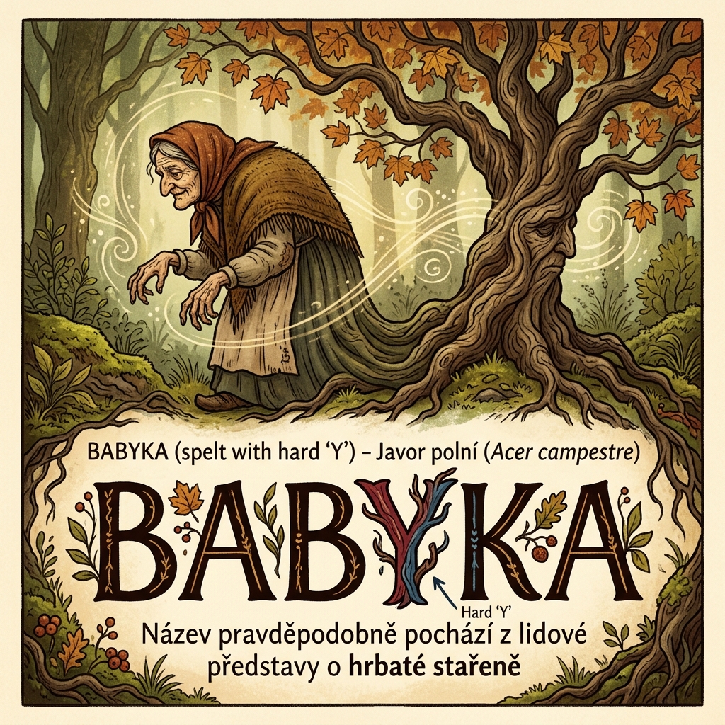 Babyka x babika: Babyka nebo babika? Poznejte správný název stromu 3 Ilustrace porovnání pravopisu babyka s tvrdým y