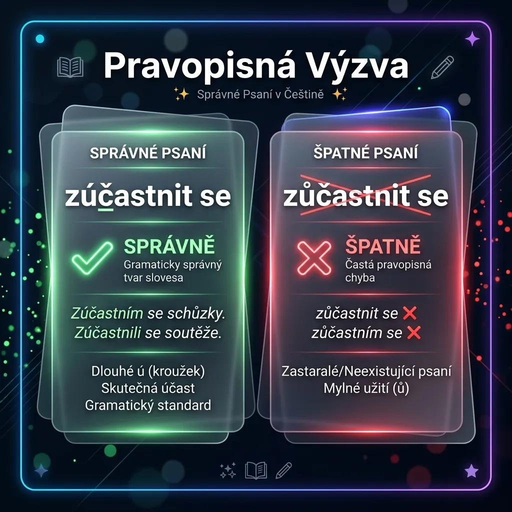 Zúčastnit se x zúčastnit se – Pravopis, který vás překvapí 2 Zúčastnit se pravopis - správná a chybná varianta
