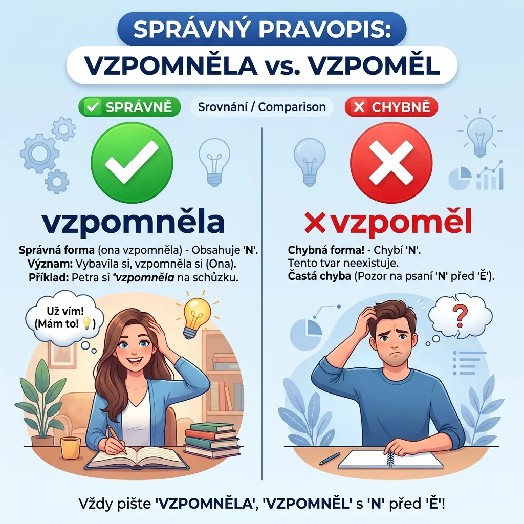 Srovnání s podobnými slovy: vzpomněl, zapomněl, připomněl a pomněnka ukazují stejný morfologický kořen.
